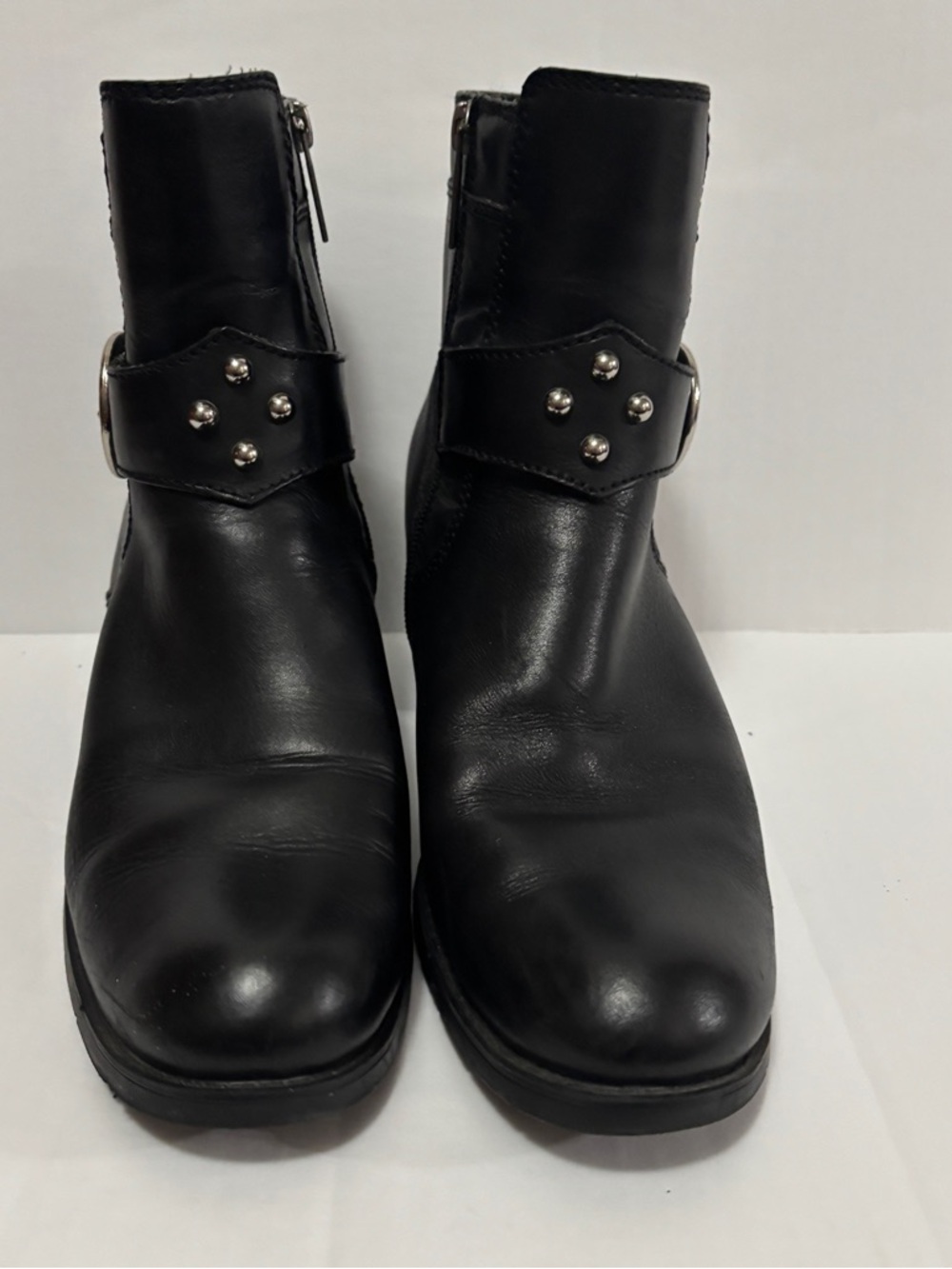 Authentic Harley Davidson Women’s Riding Boots Vintage Size 10 Black Leather